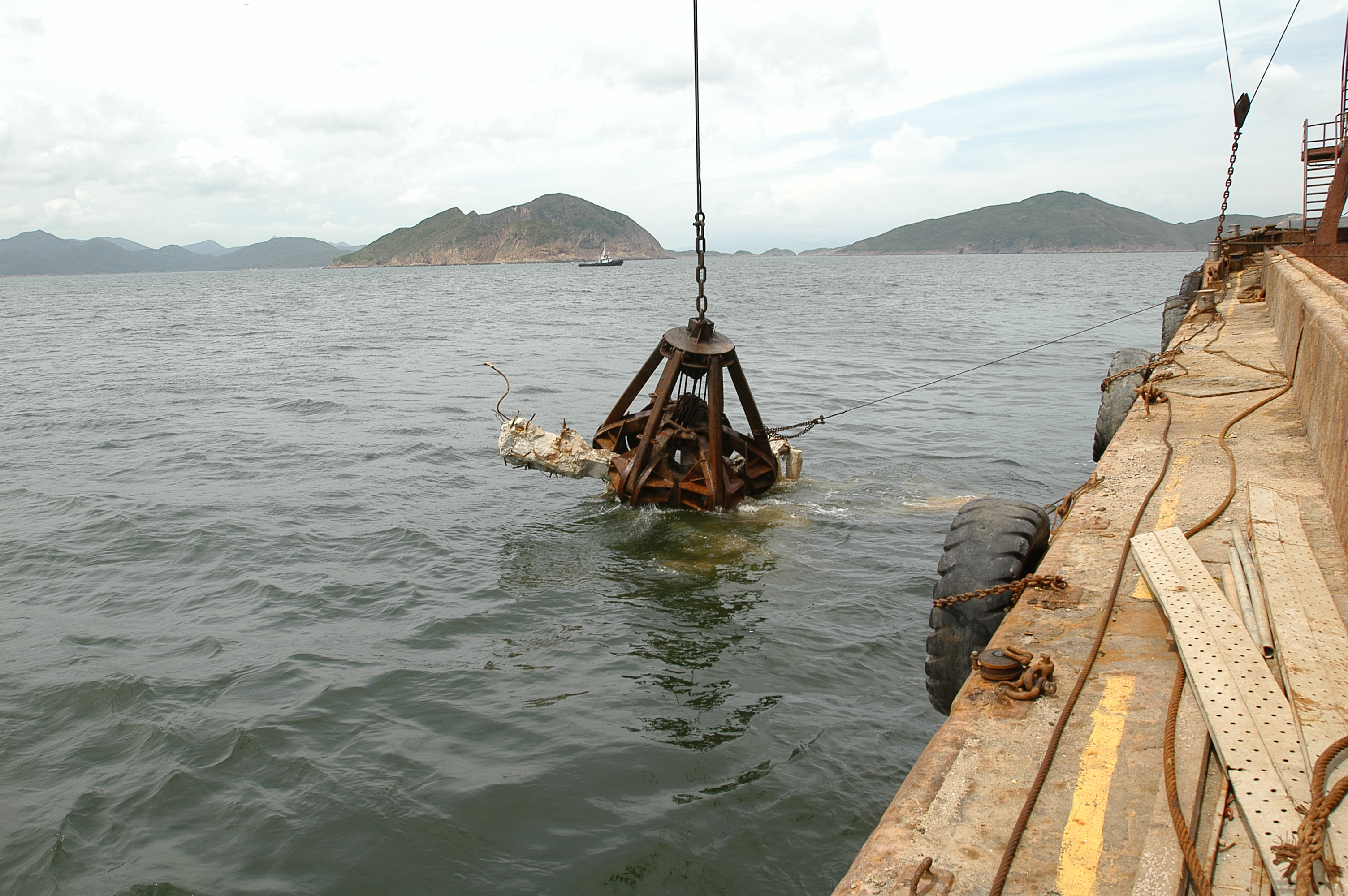 Photo of deployment of redundant Cheung Chau Pier