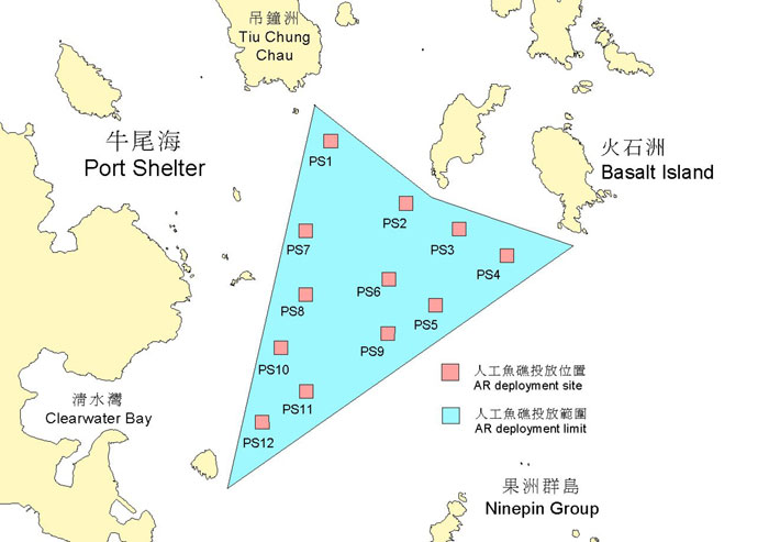 Map of the Outer Port Shelter showing AR locations