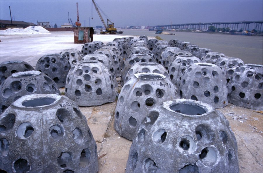 Photo of concrete reef balls