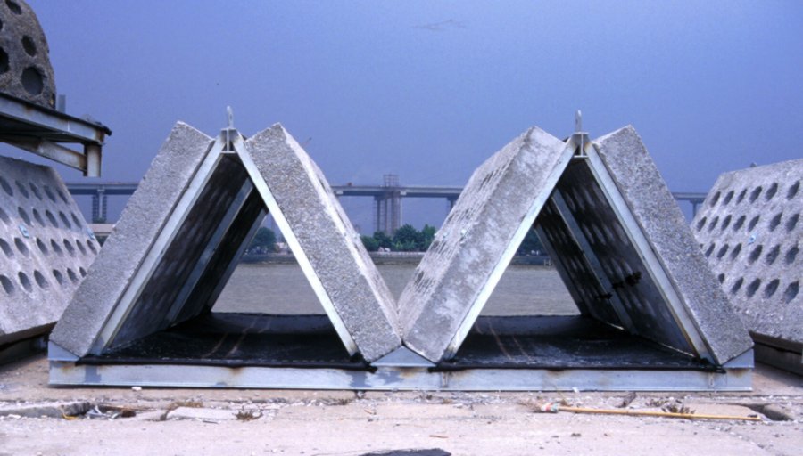 Photo of concrete toblerone