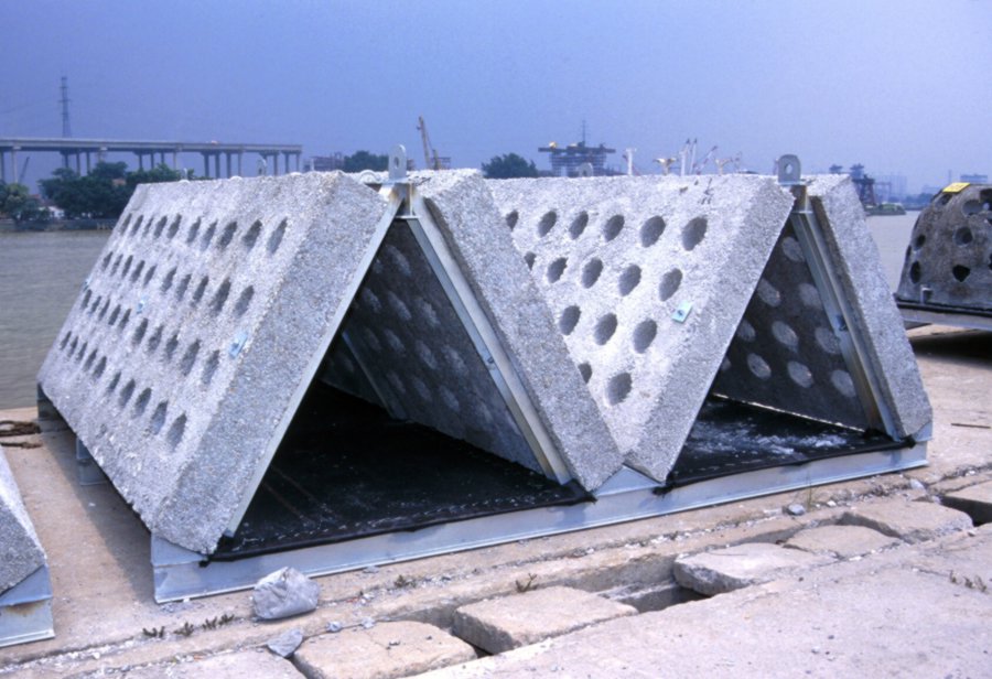 Photo of concrete toblerone