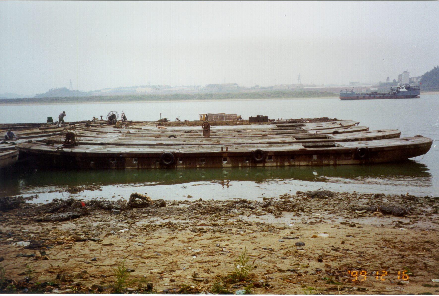Photo of river barge artificial reef