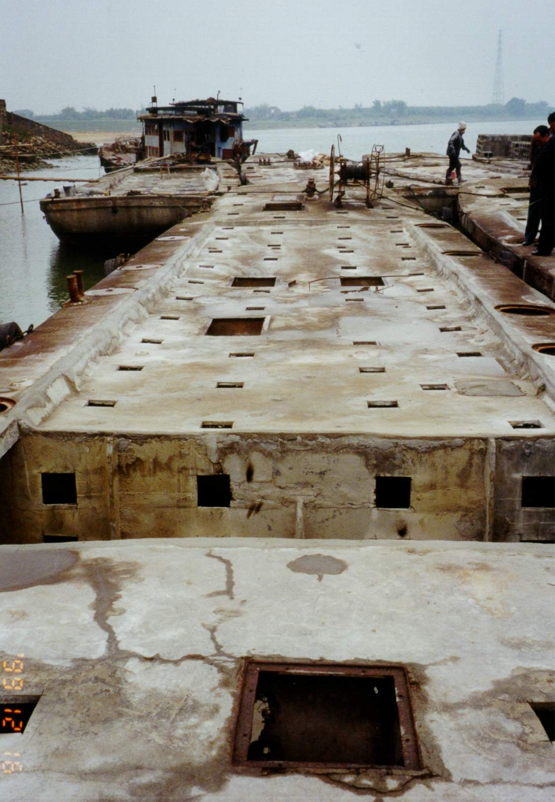 Photo of river barge artificial reef