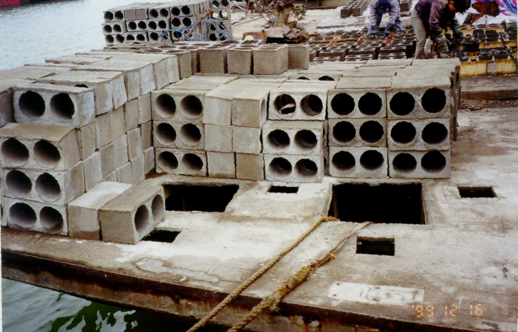Photo of river barge artificial reef