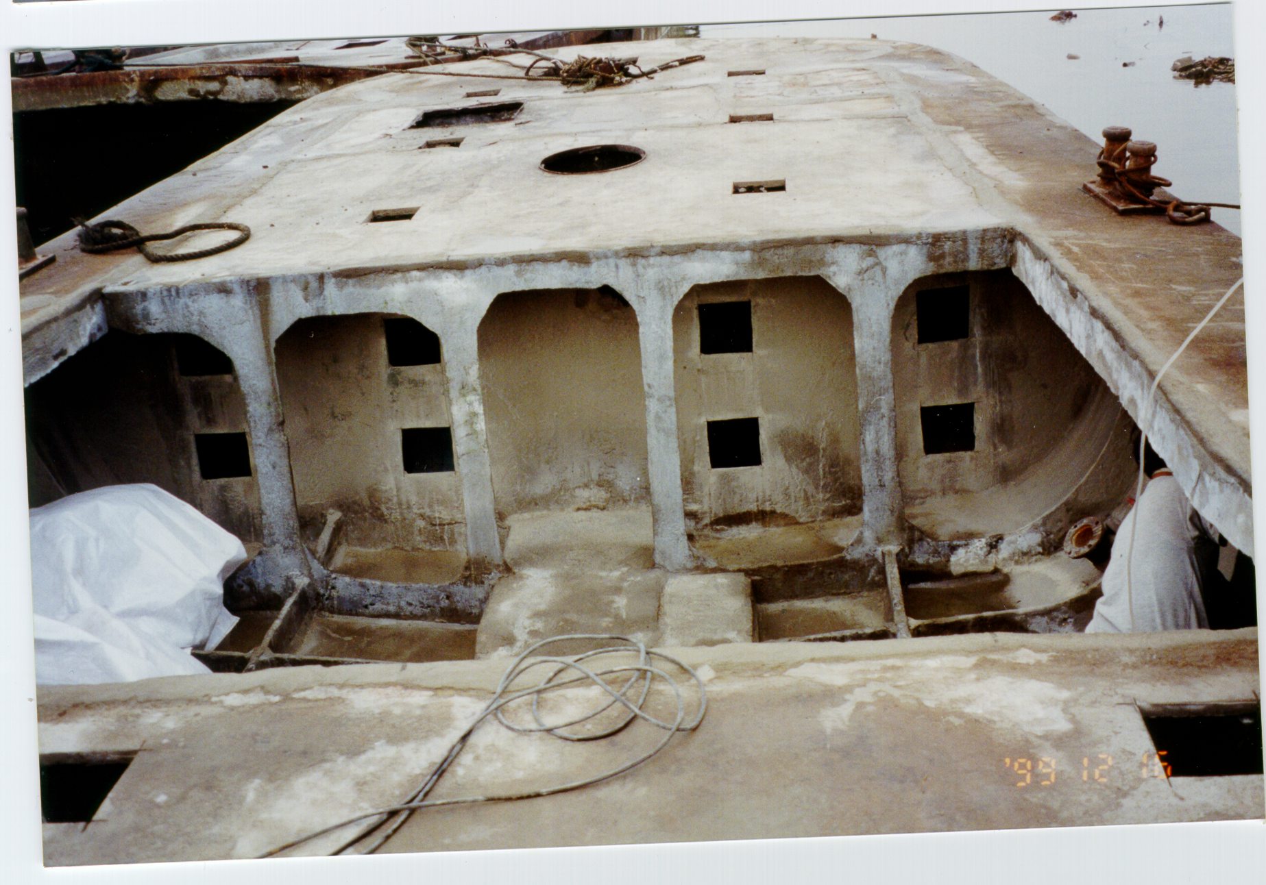 Photo of river barge artificial reef