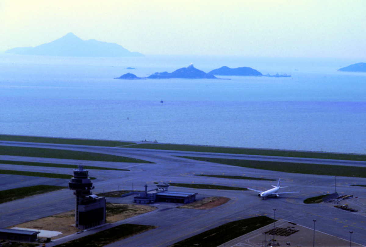 Photo of Sha Chau form the view of Hong Kong International Airport